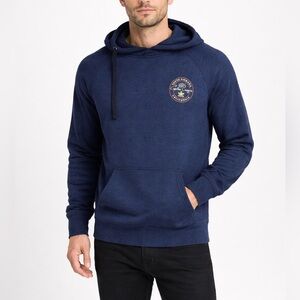 Camp David Santa Barbara California Hoodie Blue Pullover Sweatshirt Medium Mens